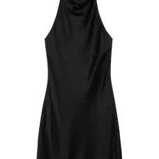 шелковое платье мини Eliana с вырезом халтер