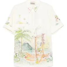 рубашка с графичным принтом