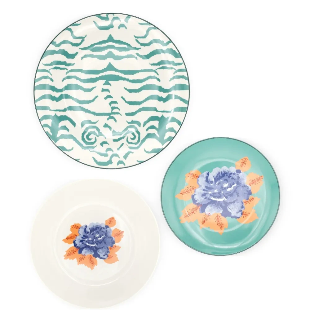 Indian Tiger plate set