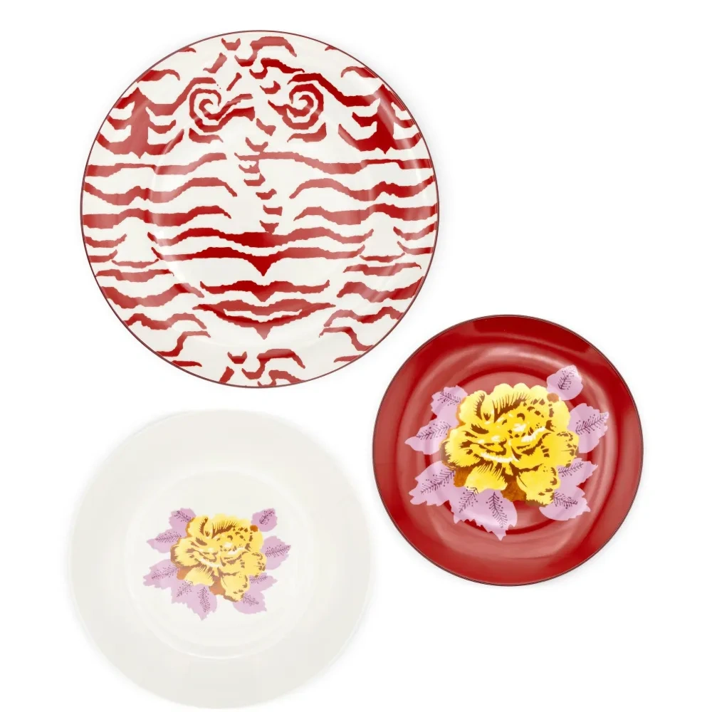 Indian Tiger plate set