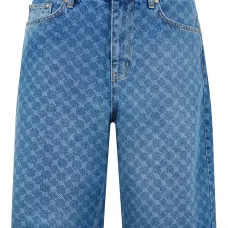 джинсовые шорты с монограммой