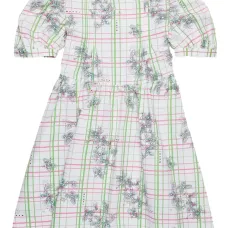 Клетчатое платье с объемными рукавами Клетчатое платье с объемными рукавами