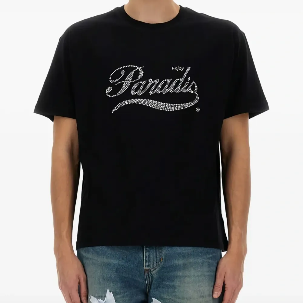 футболка с логотипом и кристаллами футболка с логотипом и кристаллами