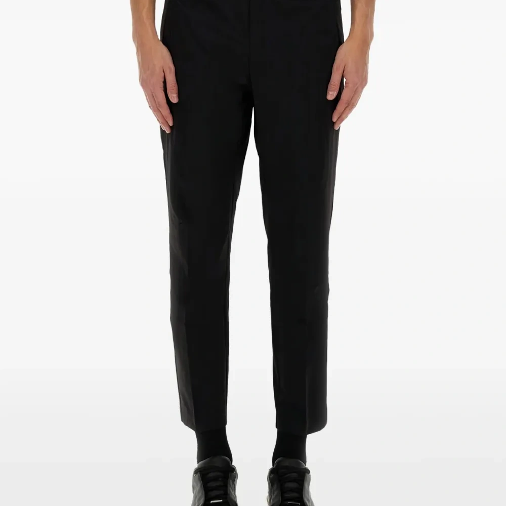 прямые брюки с эластичным поясом