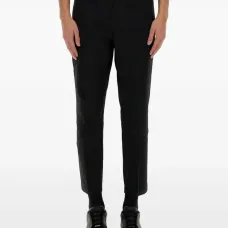 прямые брюки с эластичным поясом