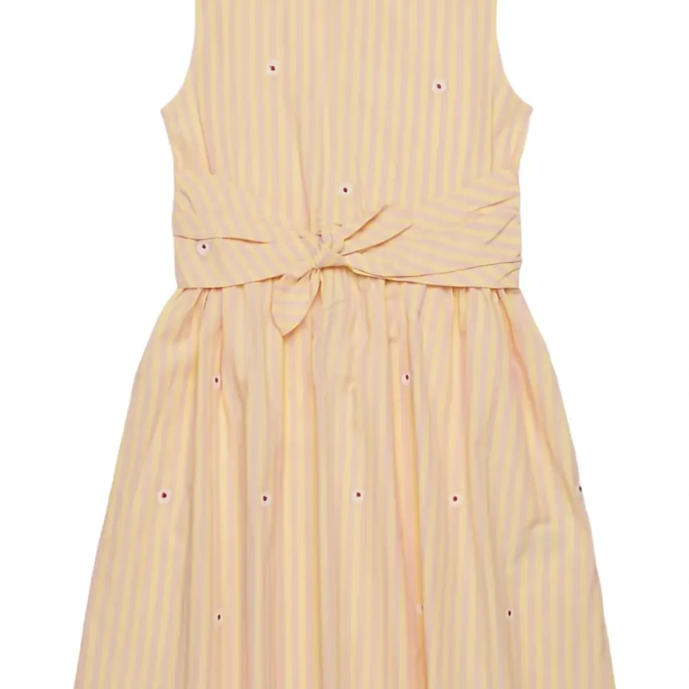 полосатое платье без рукавов