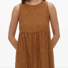 Платье с вышивкой "ришелье" и ярусами