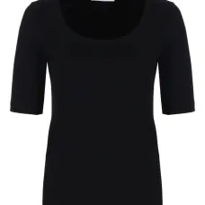 Топ с круглым вырезом и короткими рукавами