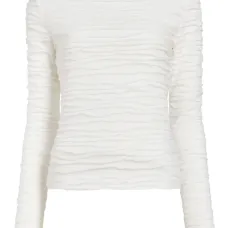 топ с длинными рукавами и сборками