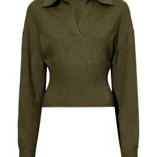 Свитер поло в рубчик