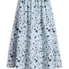 юбка со сборками и цветочным принтом