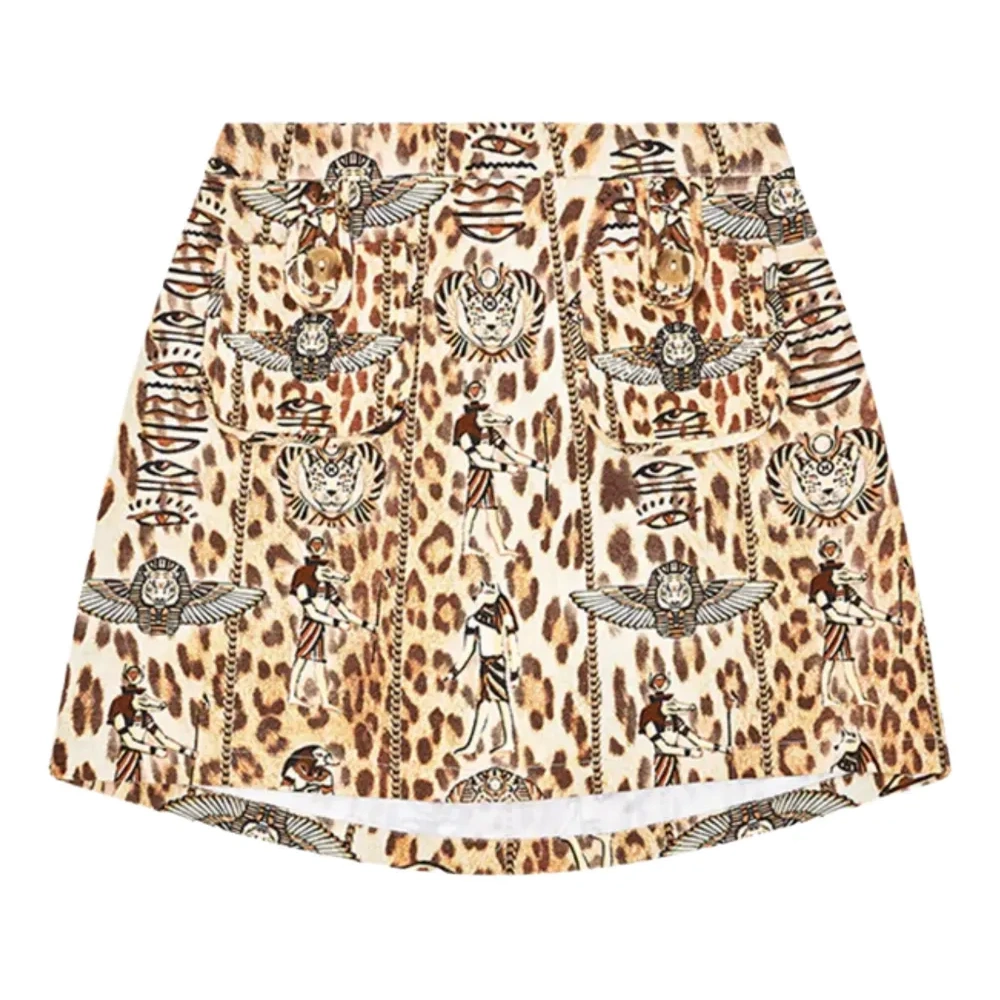 Юбка мини с леопардовым принтом