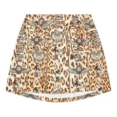 Юбка мини с леопардовым принтом