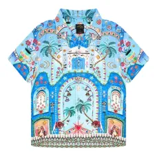 рубашка с короткими рукавами и принтом