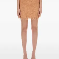 Юбка мини с бахромой
