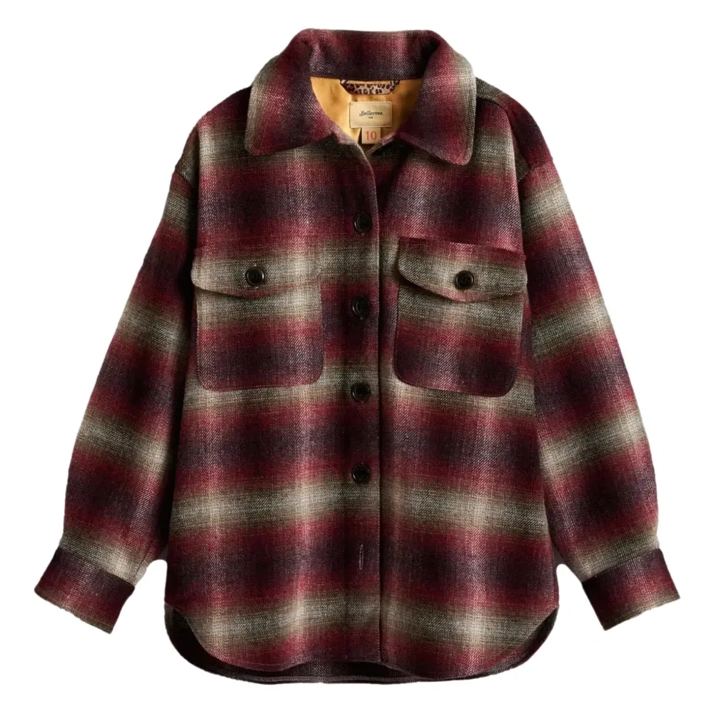 Клетчатая рубашка Ariel с бахромой