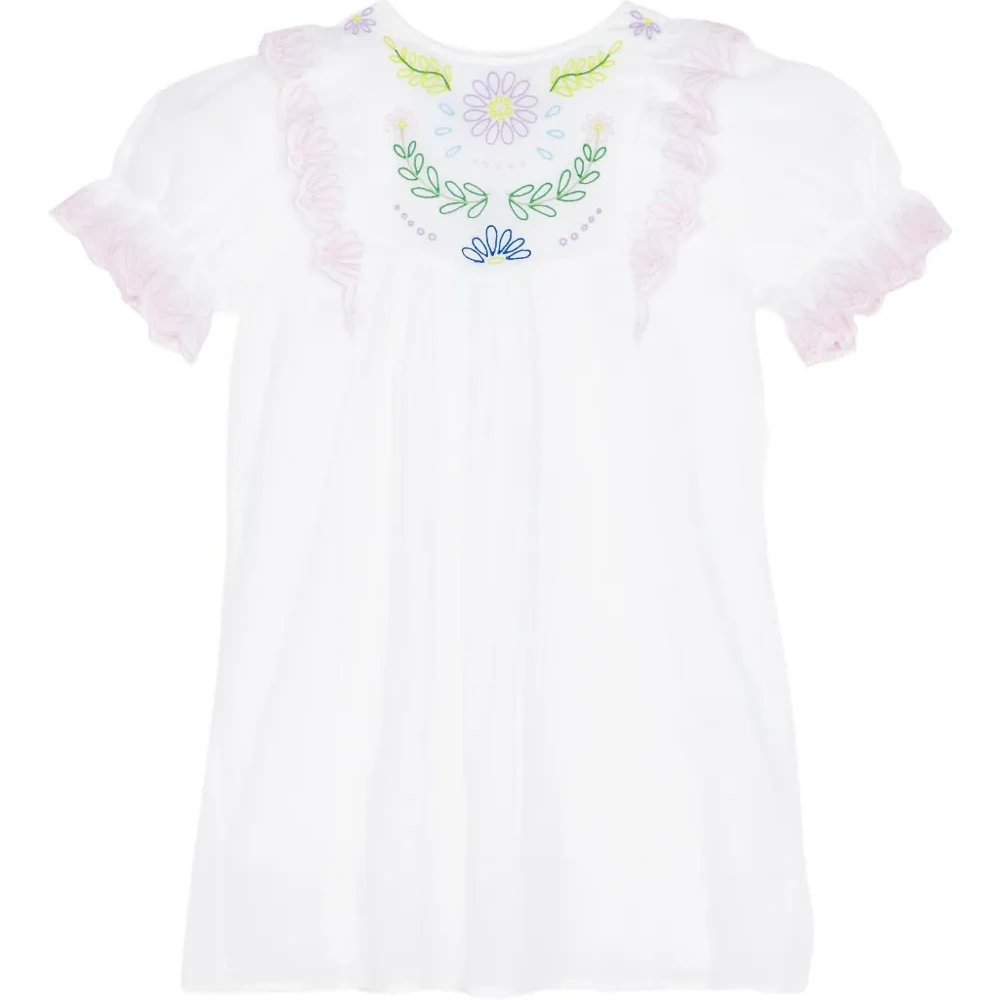 Платье с цветочной вышивкой