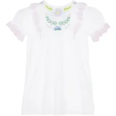 Платье с цветочной вышивкой