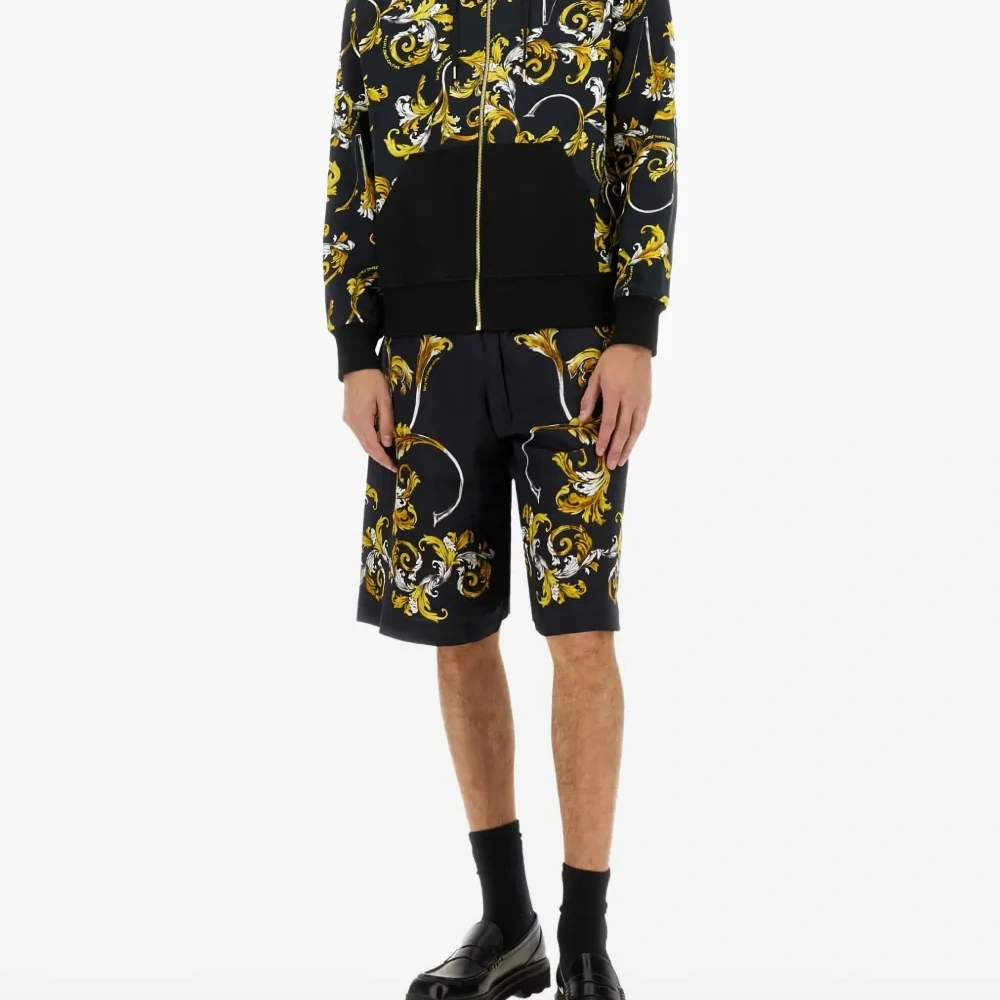 худи на молнии с принтом Barocco