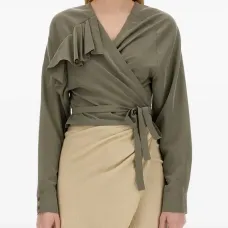 топ с запахом и оборками