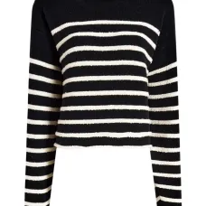 Укороченный свитер в полоску