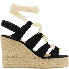 Эспадрильи на танкетке со шнуровкой