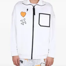 Толстовка на молнии с нашивкой