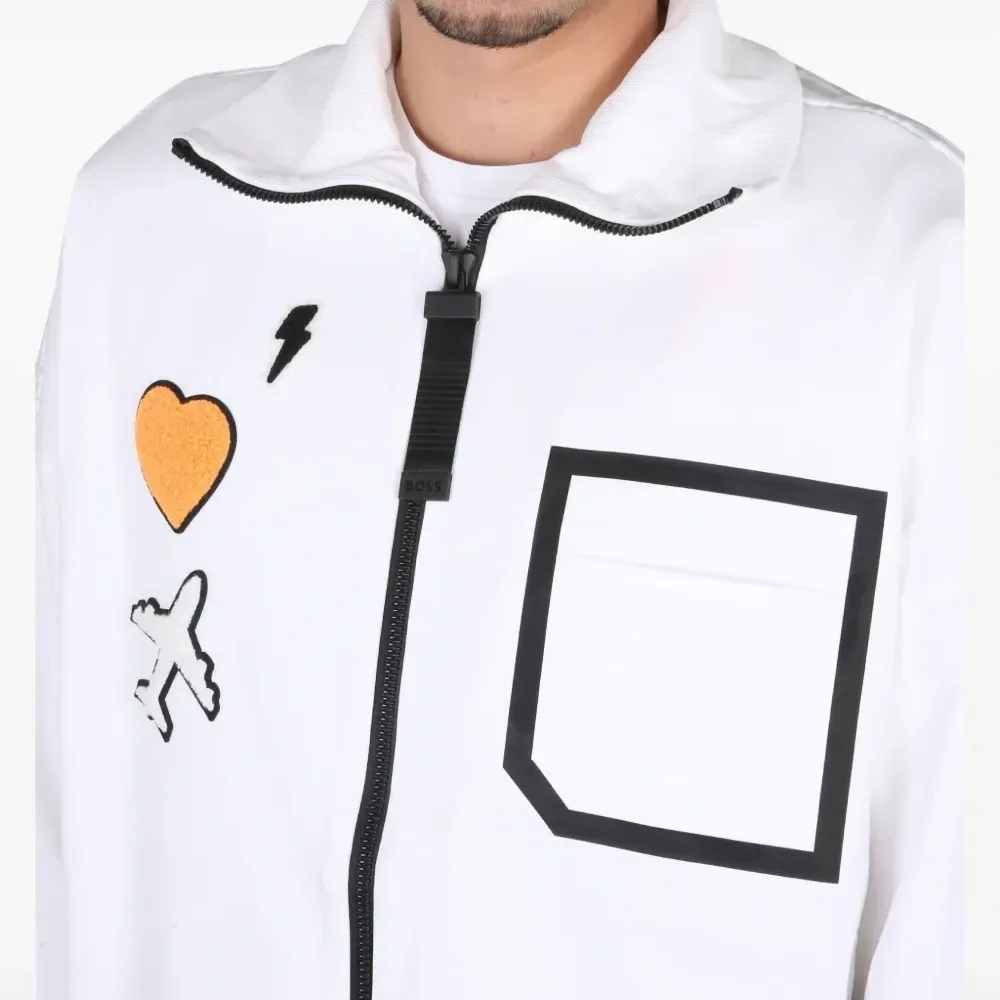 Толстовка на молнии с нашивкой