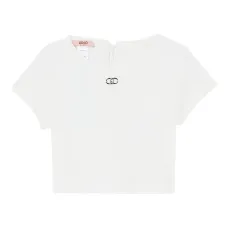 Топ в рубчик с короткими рукавами