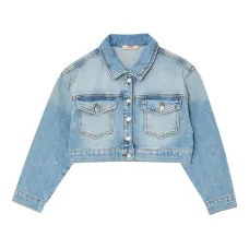 Укороченная джинсовая куртка