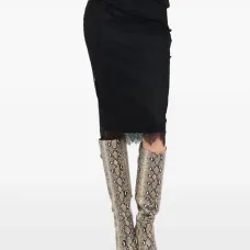 Юбка миди с кружевом