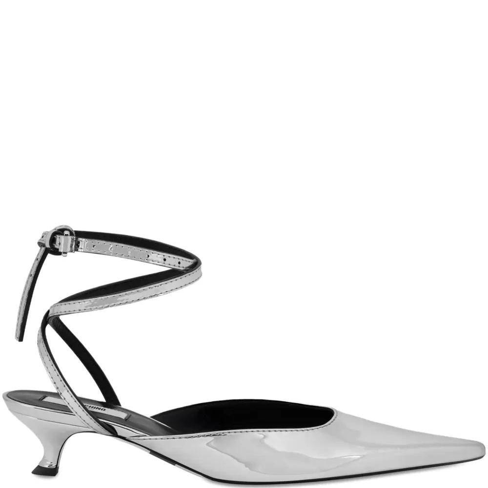 туфли-лодочки с эффектом металлик