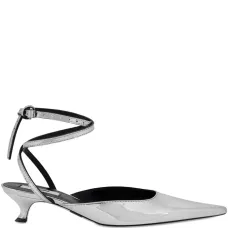 туфли-лодочки с эффектом металлик