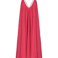 платье миди с вырезом халтер и драпировкой