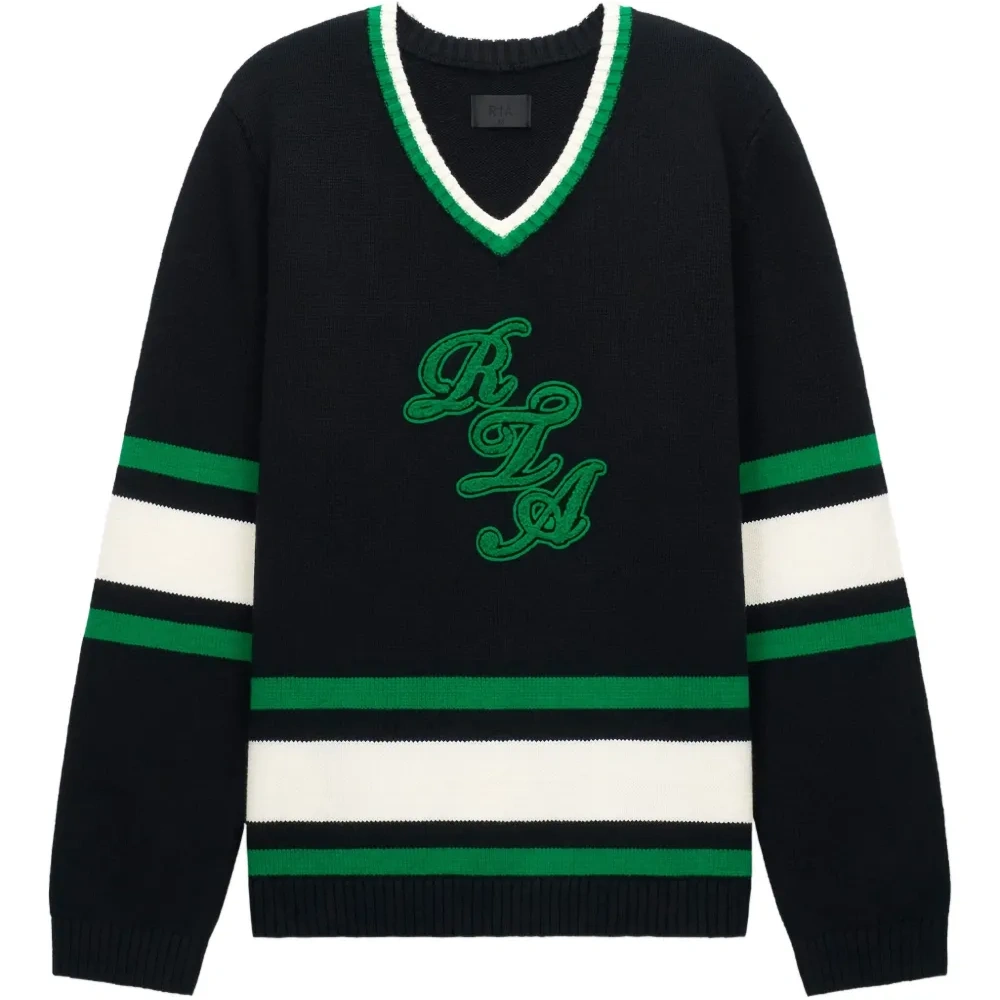 полосатый свитер с вышитым логотипом