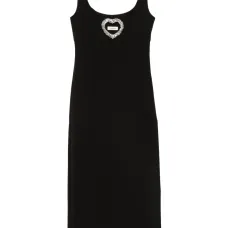 Декорированное платье миди без рукавов Декорированное платье миди без рукавов