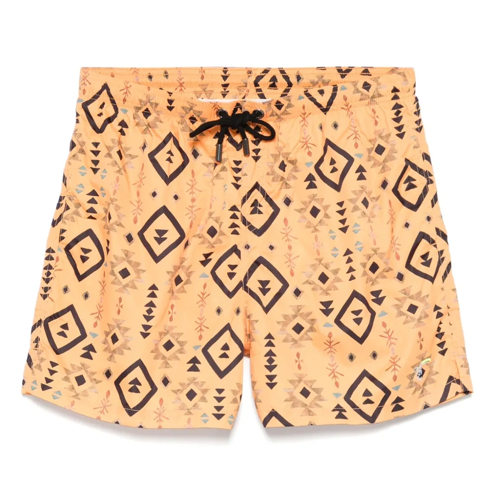 Плавки-шорты с графичным принтом