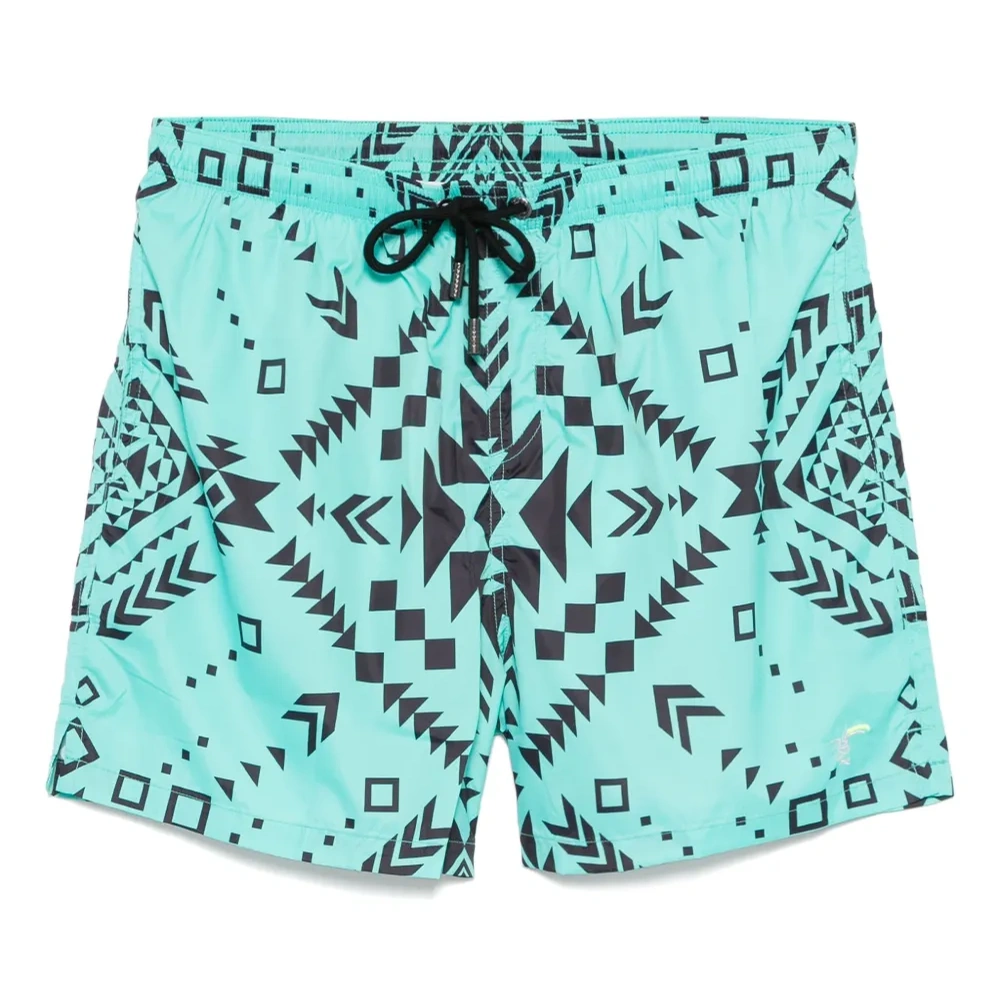 Плавки-шорты с графичным принтом