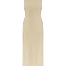 Платье макси с контрастной строчкой