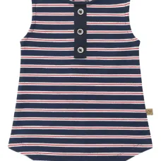 Полосатый ромпер без рукавов Полосатый ромпер без рукавов