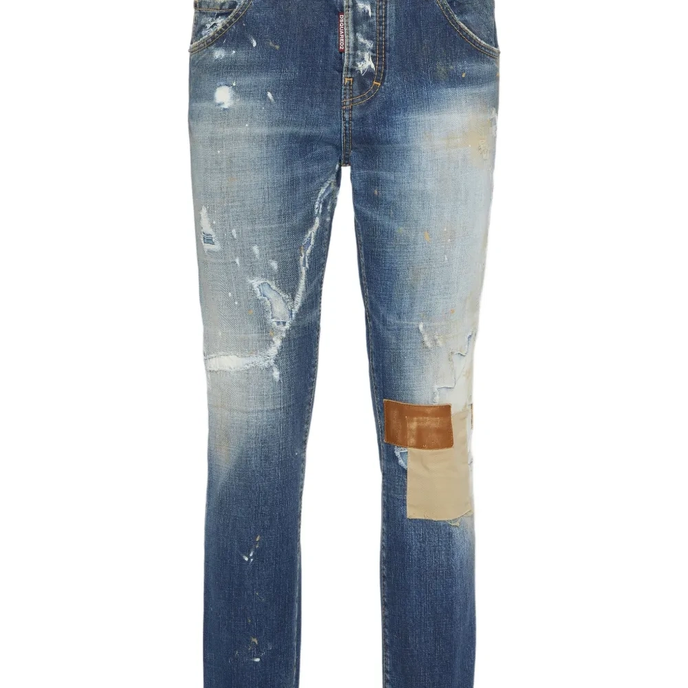 джинсы скинни с эффектом потертости