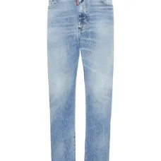 джинсы с нашивкой-логотипом