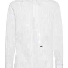 Рубашка в тонкую полоску с длинными рукавами