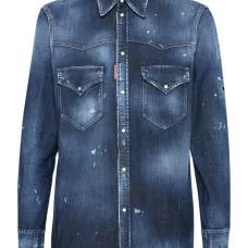 джинсовая рубашка в стиле вестерн