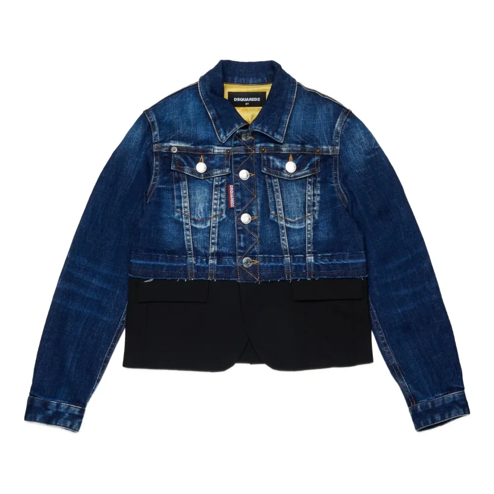 Куртка со вставками из денима