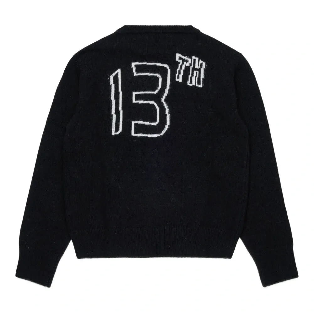 Свитер вязки интарсия с логотипом Свитер вязки интарсия с логотипом