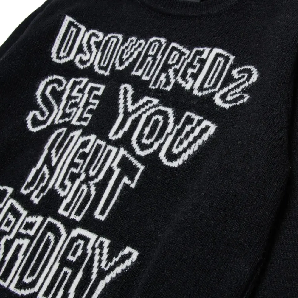 Свитер вязки интарсия с логотипом Свитер вязки интарсия с логотипом