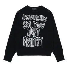 Свитер вязки интарсия с логотипом