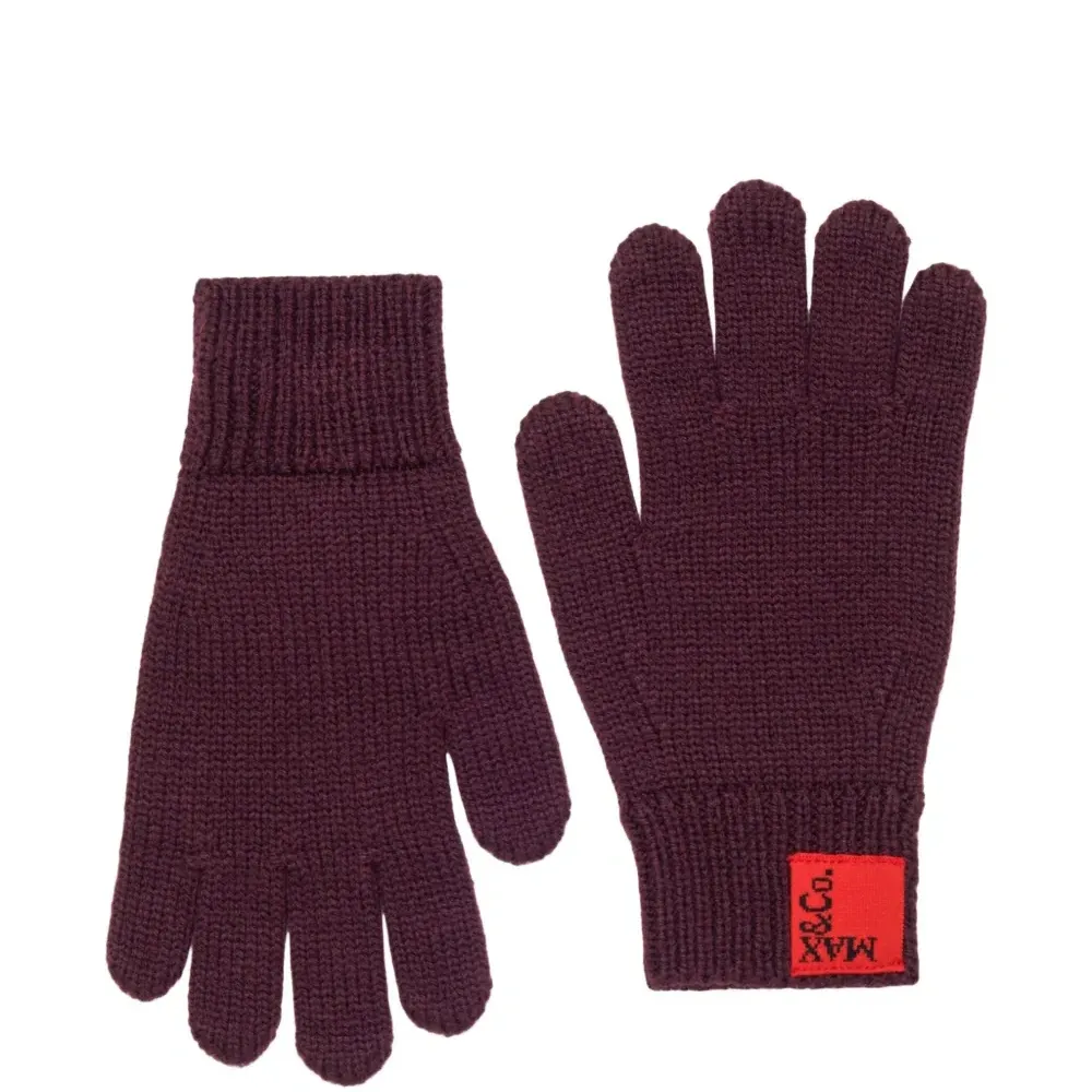 Перчатки с нашивкой-логотипом