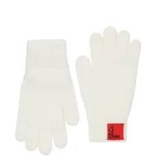 Перчатки с нашивкой-логотипом